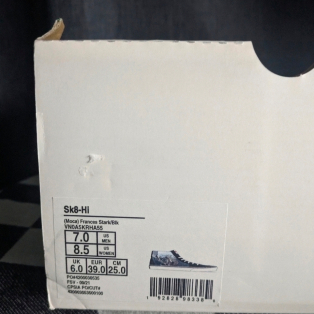 VANS SK8-HI Black MOCA FRANCES STARK Women 8.5 VNOA5KRHA55 072025 - Picture 10 of 10